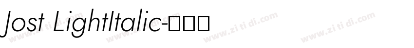 Jost LightItalic字体转换